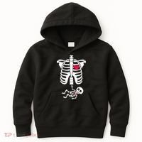 Pregnant Skeleton Ribcage with Baby Costume Kids Hoodie thumb 0