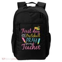 Preschool Pre K Pray For My Teacher Funny Backpack thumb 0