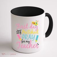 Preschool Pre K Pray For My Teacher Funny Coffee Mug thumb 1