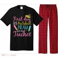 Preschool Pre K Pray For My Teacher Funny Pajama Set thumb 0