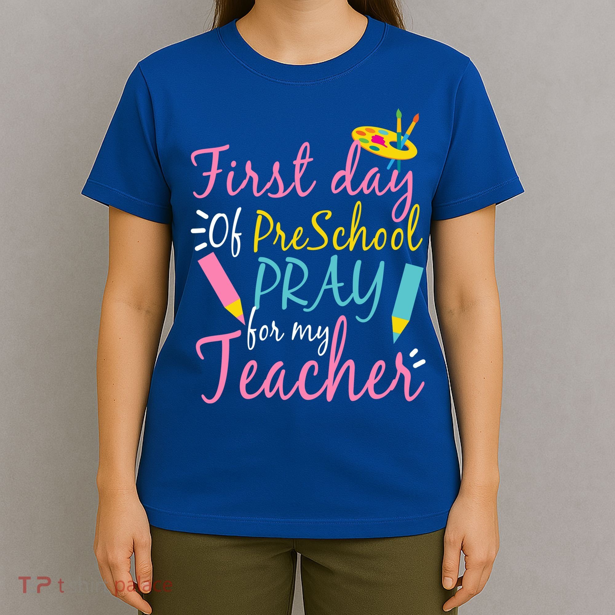 Preschool Pre K Pray For My Teacher Funny T-Shirt