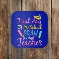 Preschool Pre K Pray For My Teacher Funny Coaster thumb 0