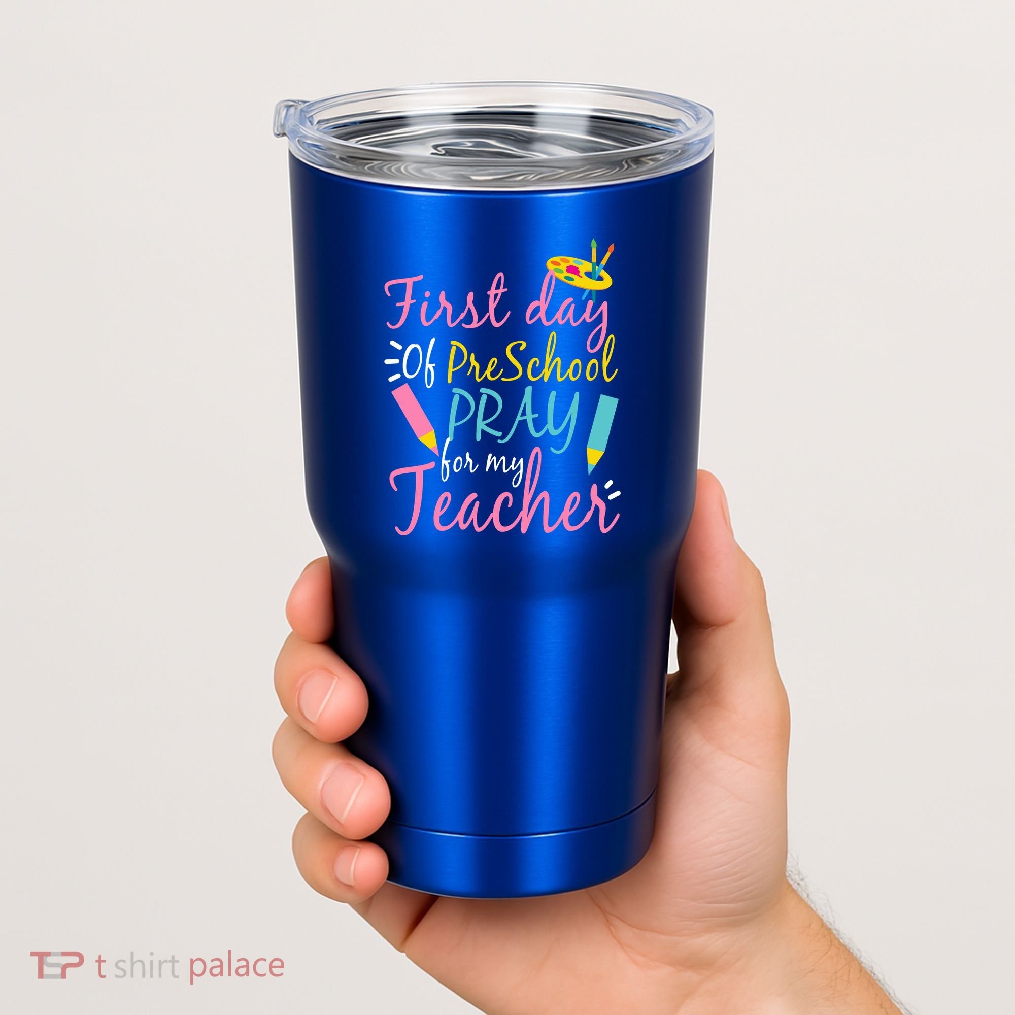 Preschool Pre K Pray For My Teacher Funny Tumbler
