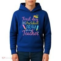 Preschool Pre K Pray For My Teacher Funny Kids Hoodie thumb 4
