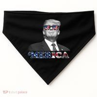 President Donald Trump Merica Patriotic USA Flag USA-Made Doggie Bandana thumb 0