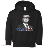 President Donald Trump Merica Patriotic USA Flag Toddler Hoodie thumb 0