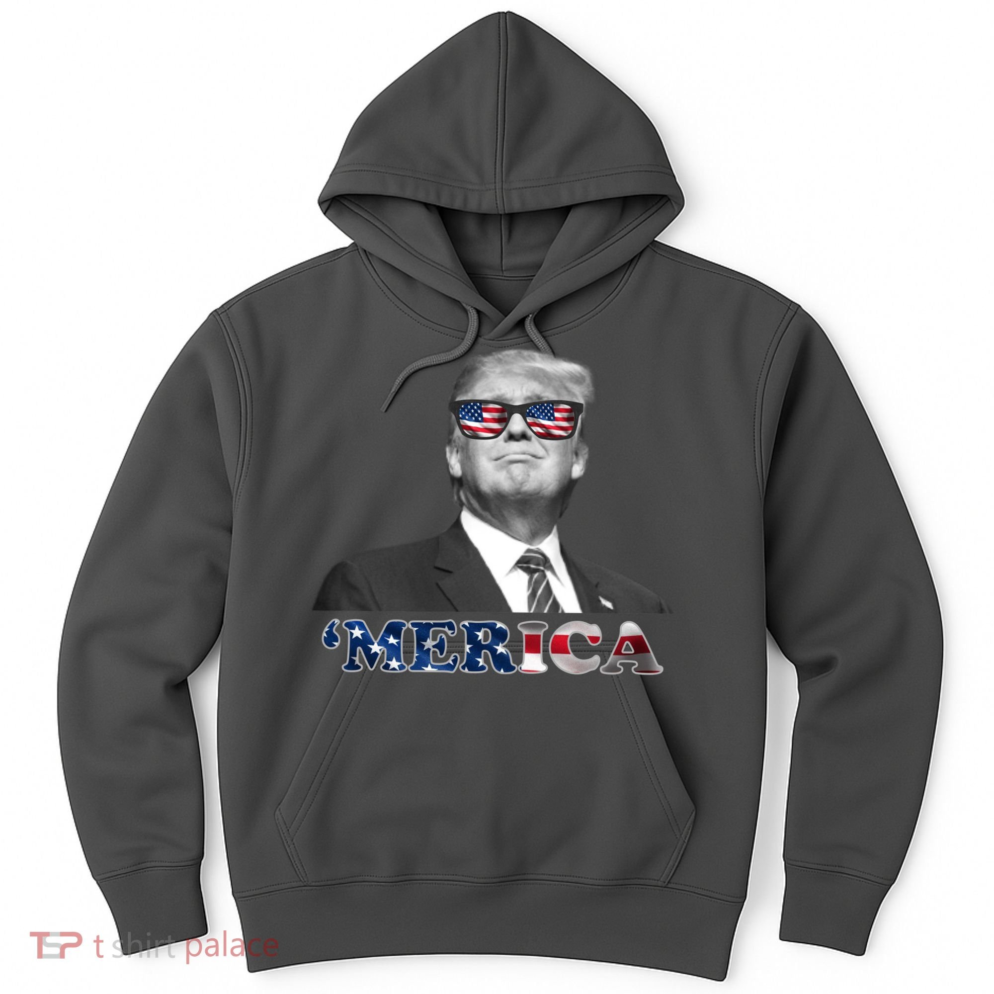 President Donald Trump Merica Patriotic USA Flag Hoodie