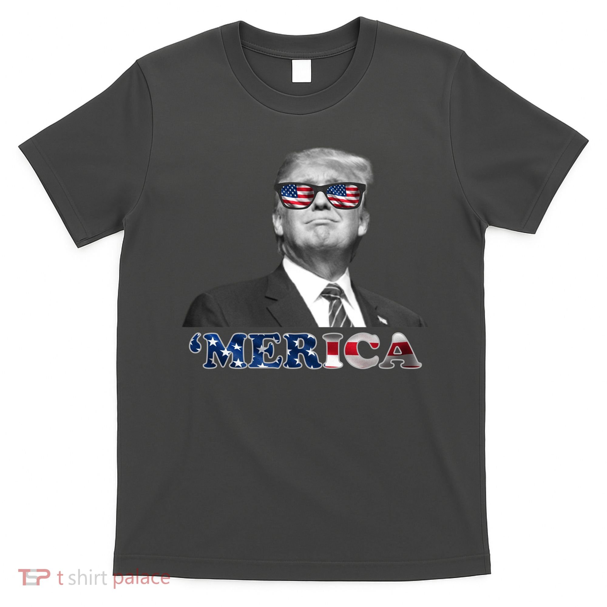 President Donald Trump Merica Patriotic USA Flag T-Shirt