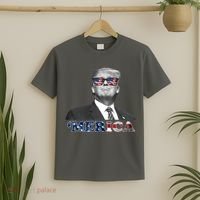 President Donald Trump Merica Patriotic USA Flag T-Shirt thumb 2