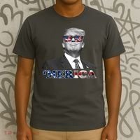 President Donald Trump Merica Patriotic USA Flag T-Shirt thumb 3