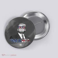 President Donald Trump Merica Patriotic USA Flag Button thumb 0