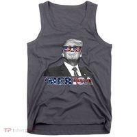 President Donald Trump Merica Patriotic USA Flag Tank Top thumb 0