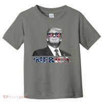 President Donald Trump Merica Patriotic USA Flag Toddler T-Shirt thumb 0