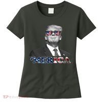President Donald Trump Merica Patriotic USA Flag Women's T-Shirt thumb 0
