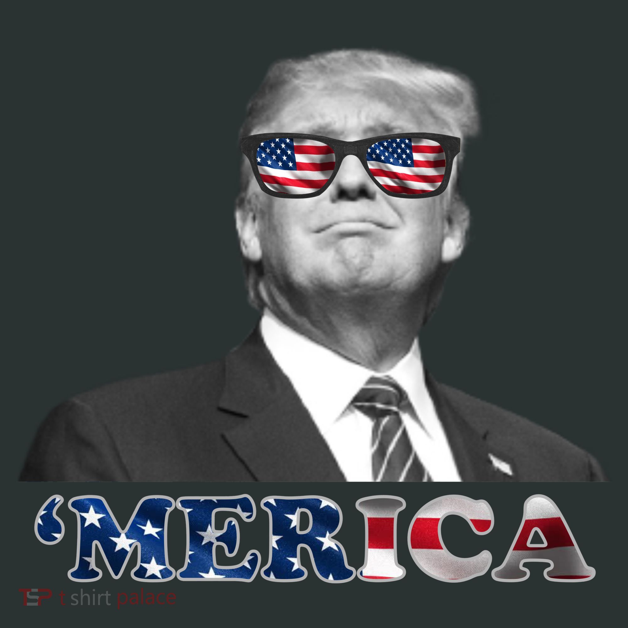 President Donald Trump Merica Patriotic USA Flag Kids Sweatshirt