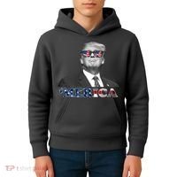 President Donald Trump Merica Patriotic USA Flag Kids Hoodie thumb 4