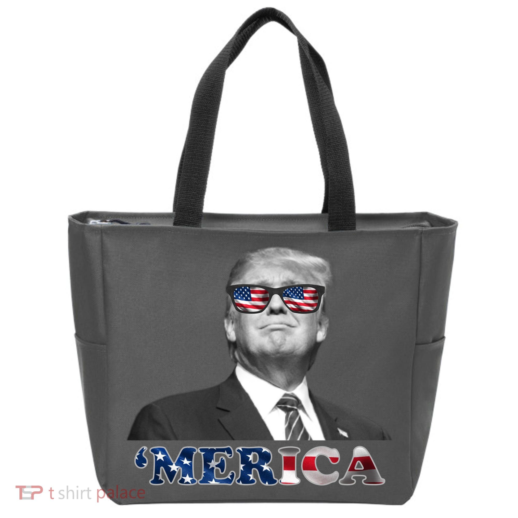 President Donald Trump Merica Patriotic USA Flag Tote Bag