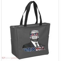 President Donald Trump Merica Patriotic USA Flag Tote Bag thumb 2