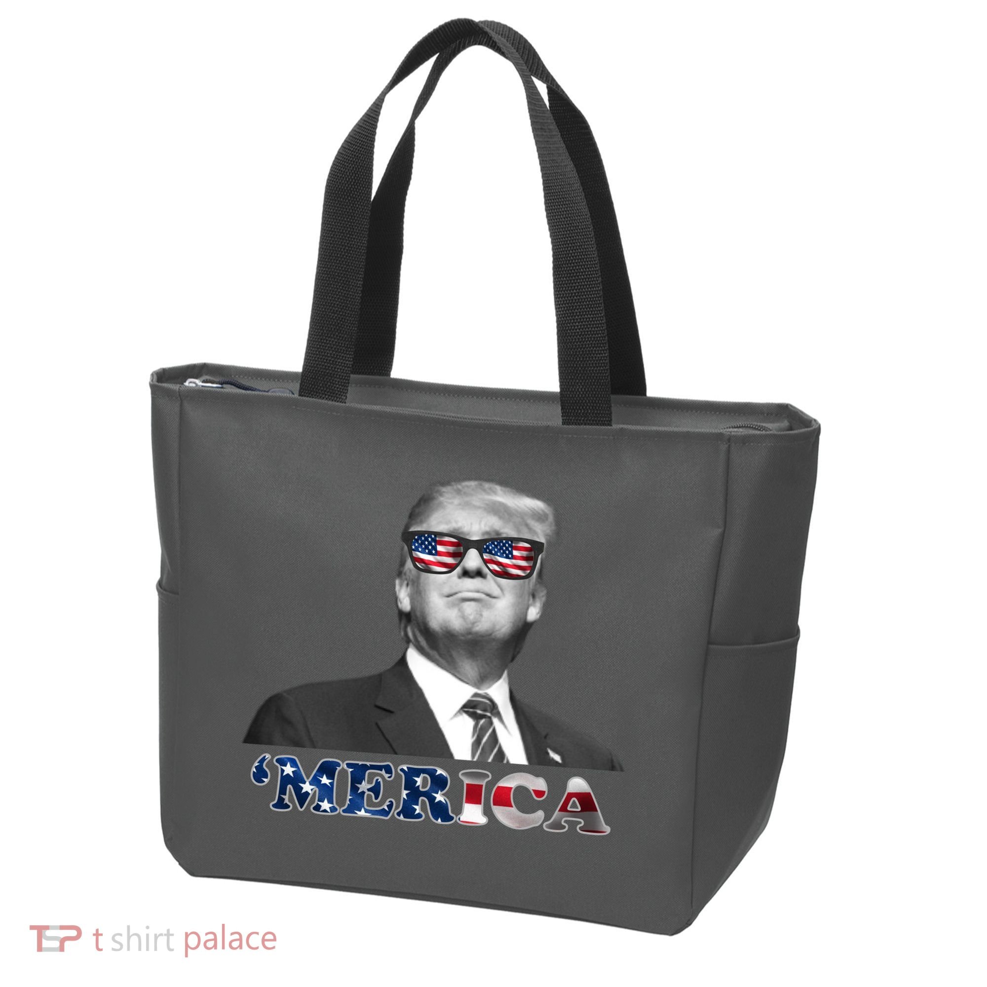 President Donald Trump Merica Patriotic USA Flag Tote Bag