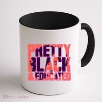 Pretty Black & Educated Black History Month Coffee Mug thumb 1