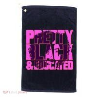 Pretty Black & Educated Black History Month Golf Towel thumb 0