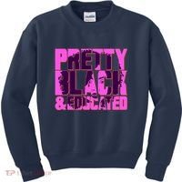 Pretty Black & Educated Black History Month Kids Sweatshirt thumb 0