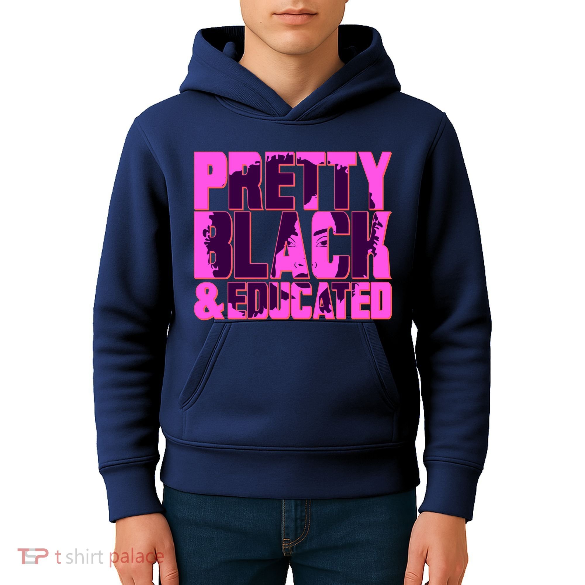 Pretty Black & Educated Black History Month Kids Hoodie