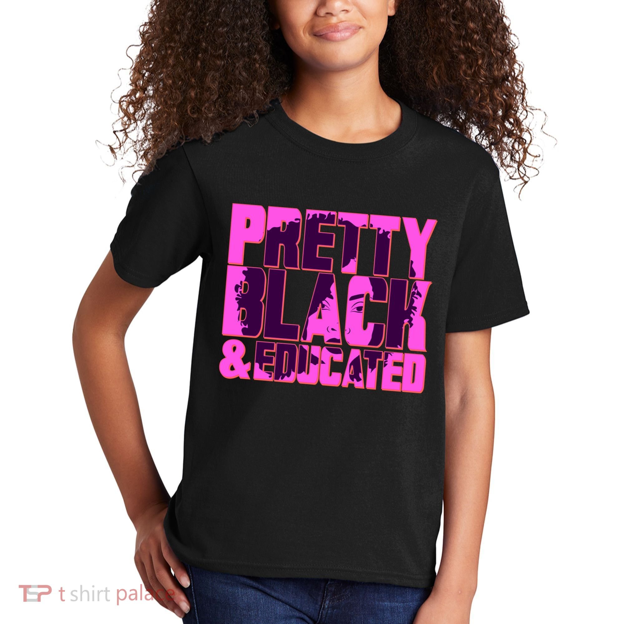 Pretty Black & Educated Black History Month Kids T-Shirt