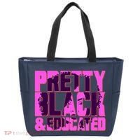 Pretty Black & Educated Black History Month Tote Bag thumb 0