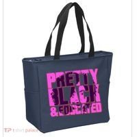 Pretty Black & Educated Black History Month Tote Bag thumb 2