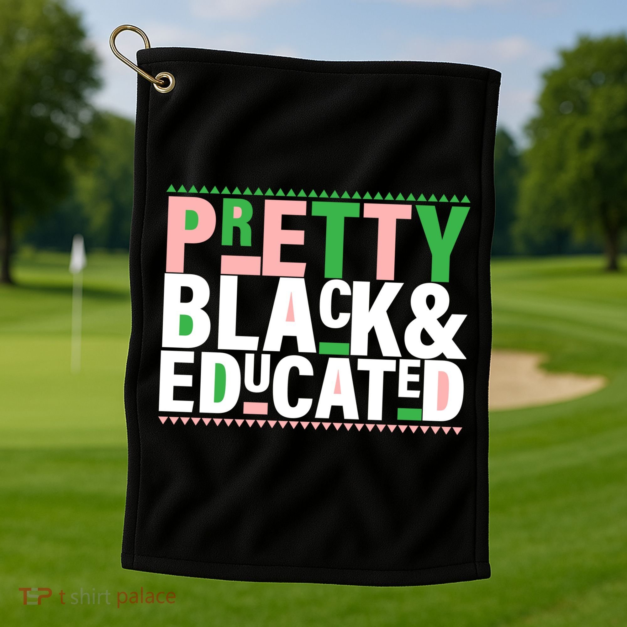 Pretty Black And Educated Golf Towel