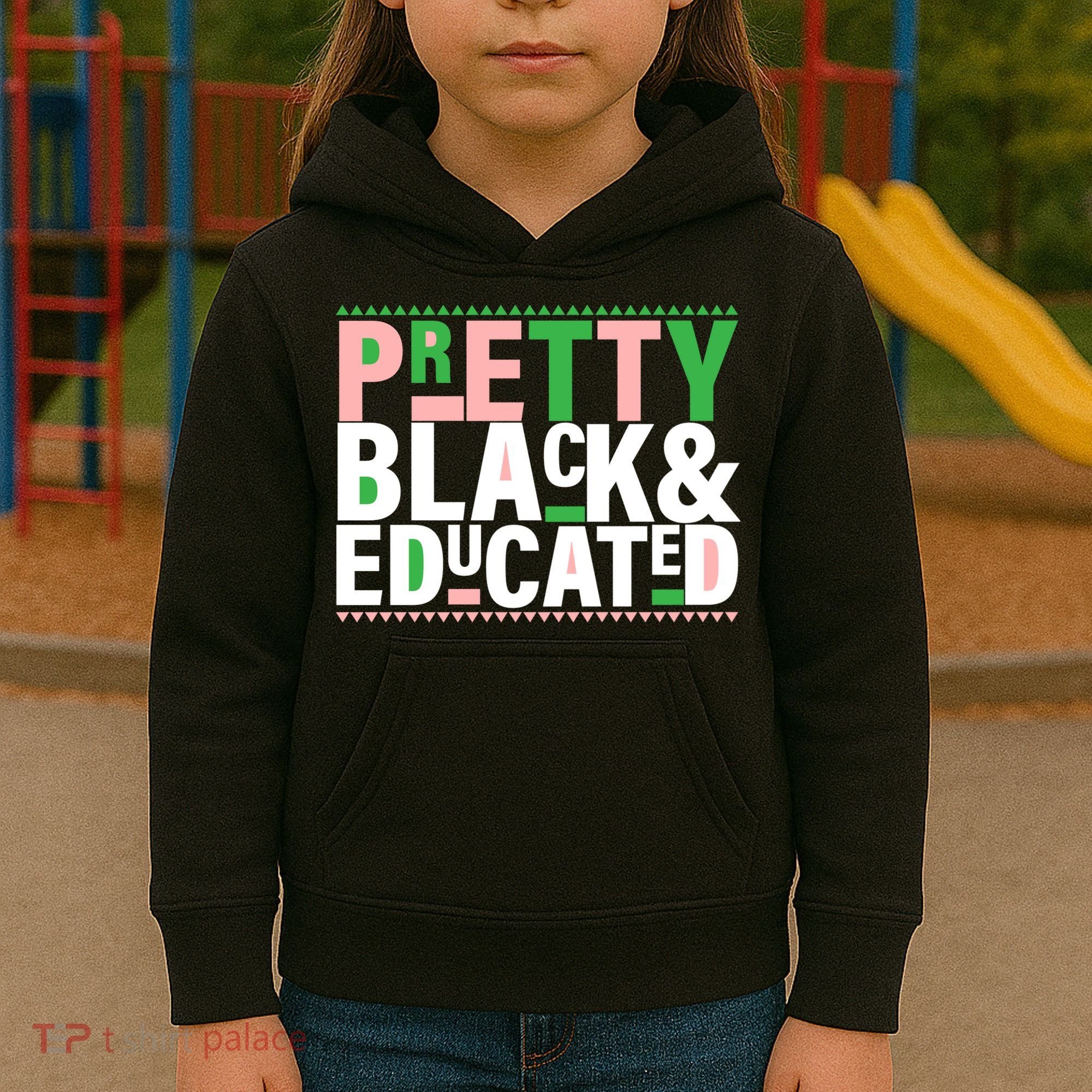 Pretty Black And Educated Kids Hoodie