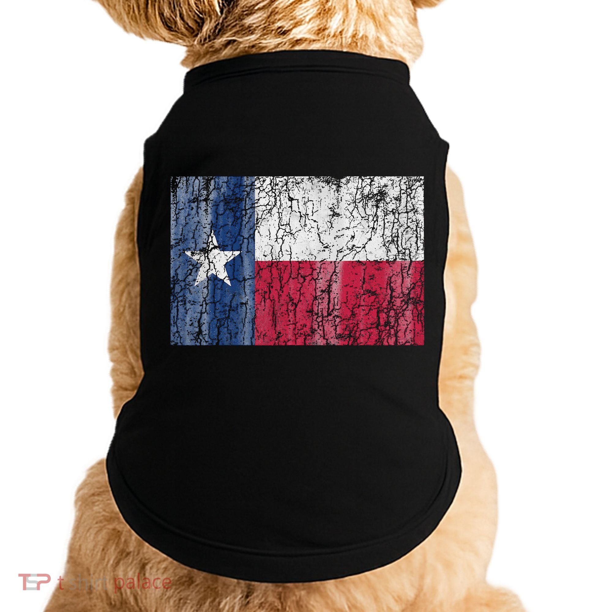 Patriotic Retro Flag Of Texas Doggie Tank