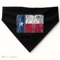 Patriotic Retro Flag Of Texas USA-Made Doggie Bandana thumb 0