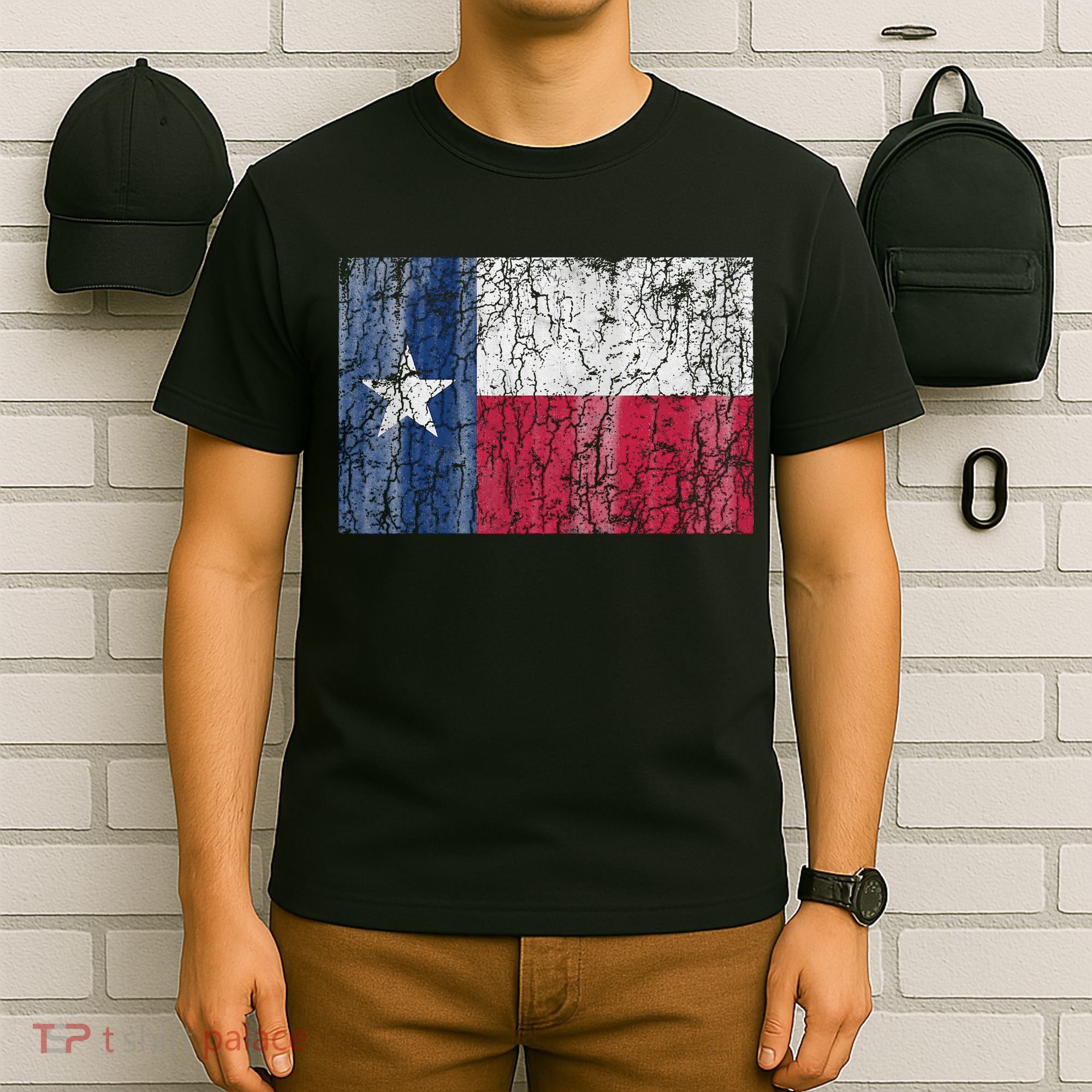 Patriotic Retro Flag Of Texas T-Shirt