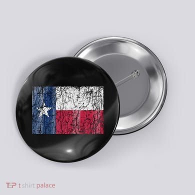 Patriotic Retro Flag Of Texas Button