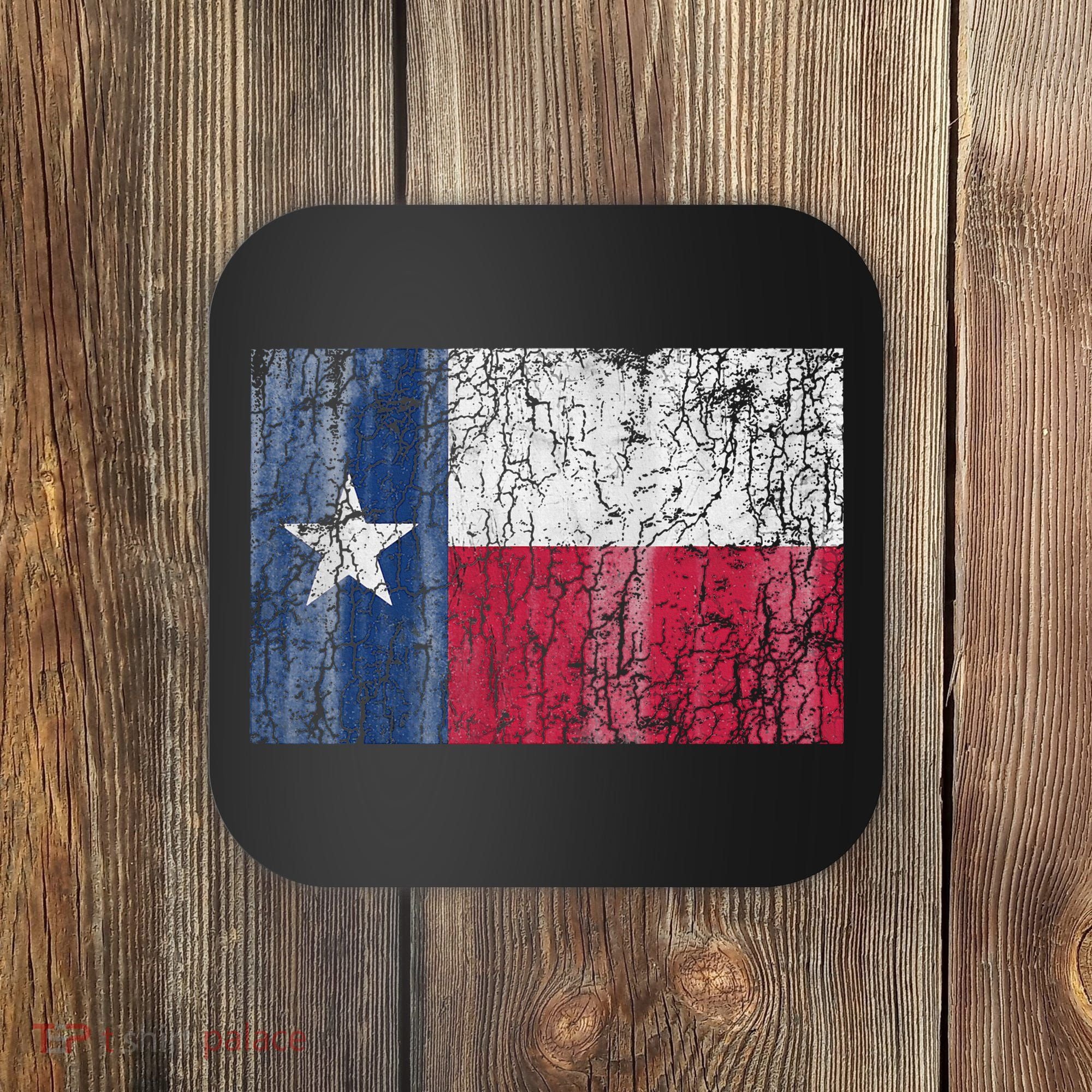 Patriotic Retro Flag Of Texas Coaster