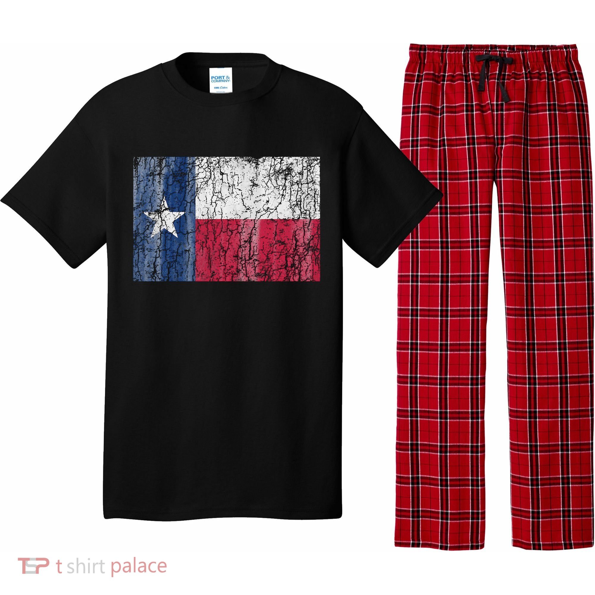 Patriotic Retro Flag Of Texas Pajama Set
