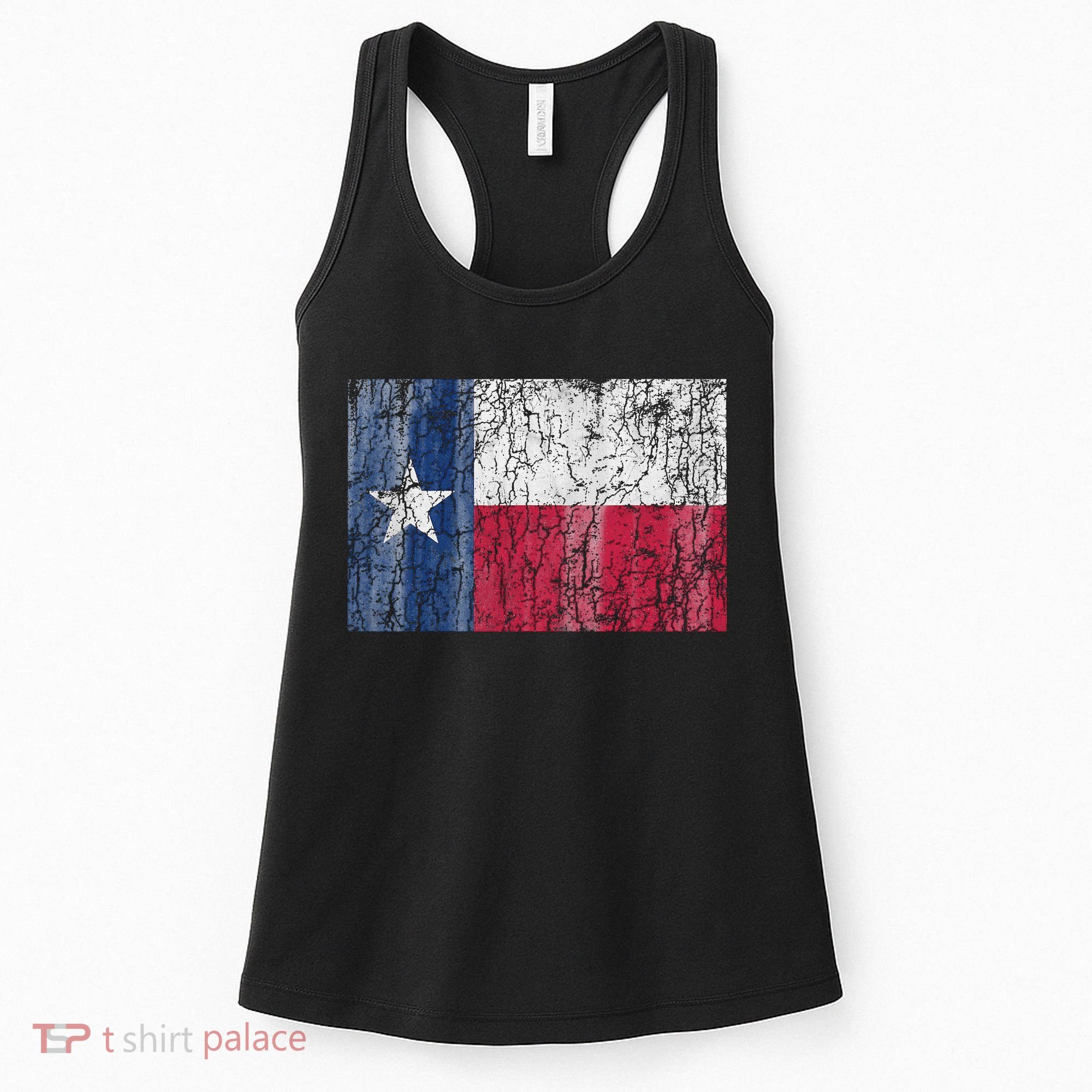 Patriotic Retro Flag Of Texas Women's Tank Top