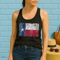 Patriotic Retro Flag Of Texas Women's Tank Top thumb 2