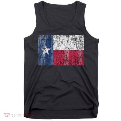 Patriotic Retro Flag Of Texas Tank Top