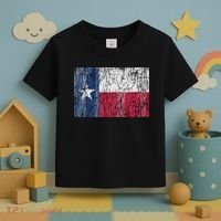 Patriotic Retro Flag Of Texas Toddler T-Shirt thumb 3