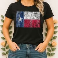 Patriotic Retro Flag Of Texas Women's T-Shirt thumb 2