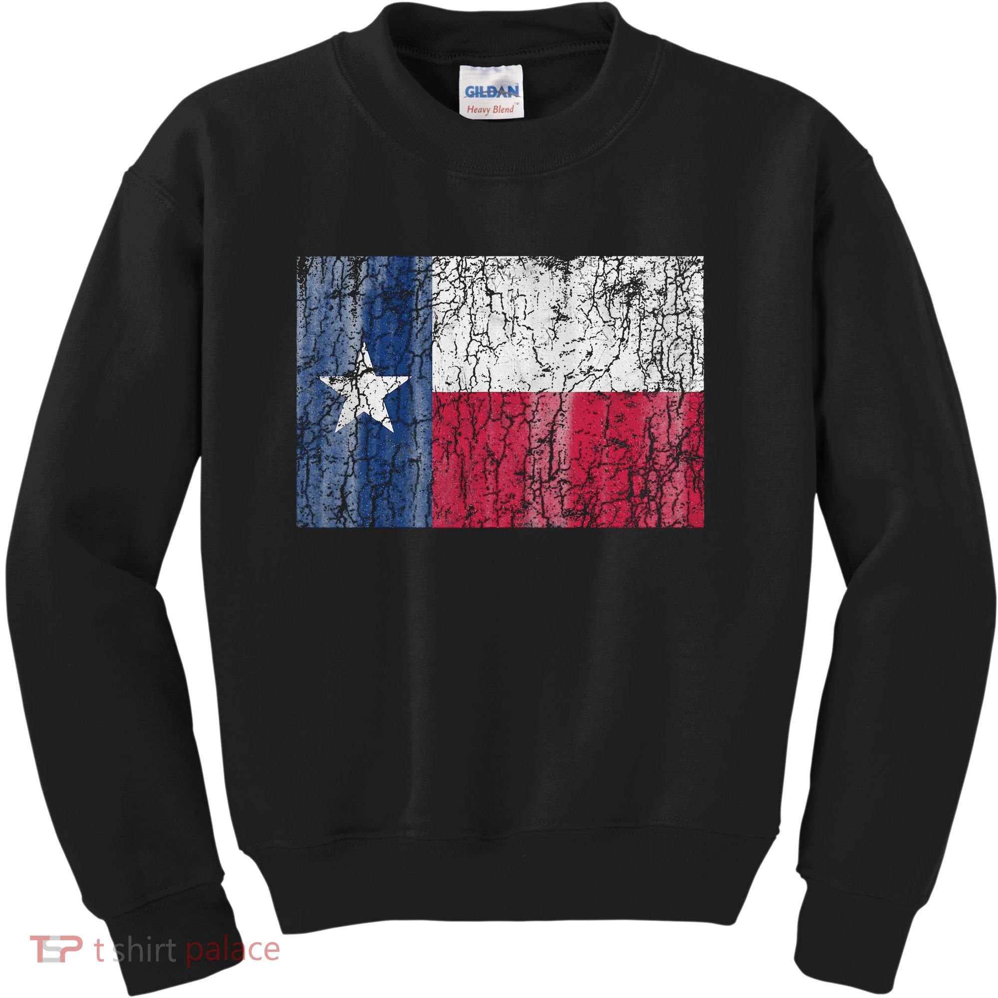 Patriotic Retro Flag Of Texas Kids Sweatshirt
