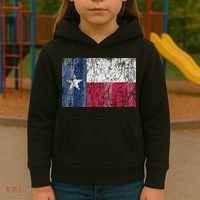 Patriotic Retro Flag Of Texas Kids Hoodie thumb 3