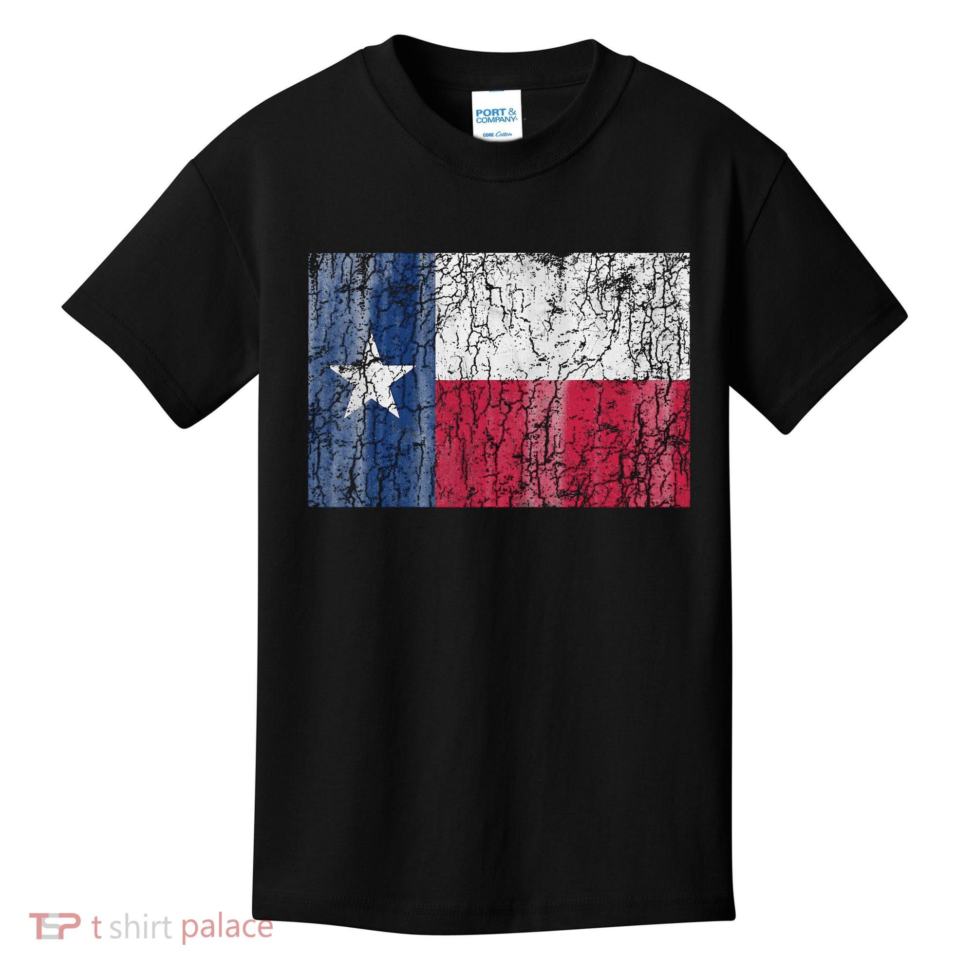 Patriotic Retro Flag Of Texas Kids T-Shirt