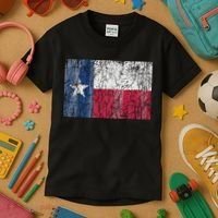 Patriotic Retro Flag Of Texas Kids T-Shirt thumb 3