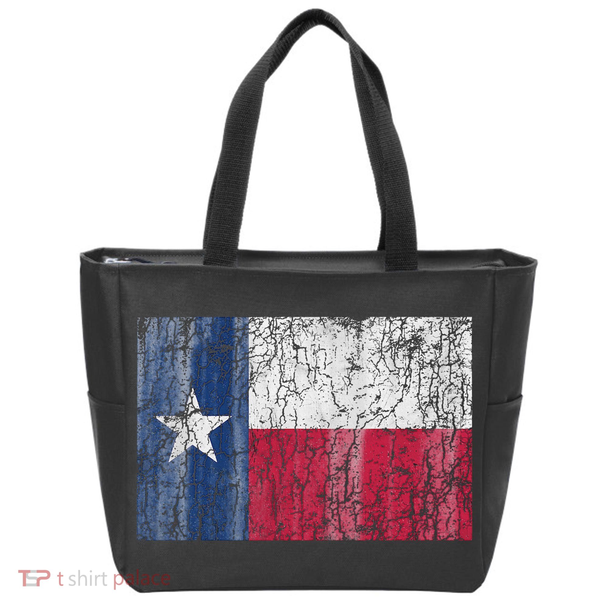 Patriotic Retro Flag Of Texas Tote Bag