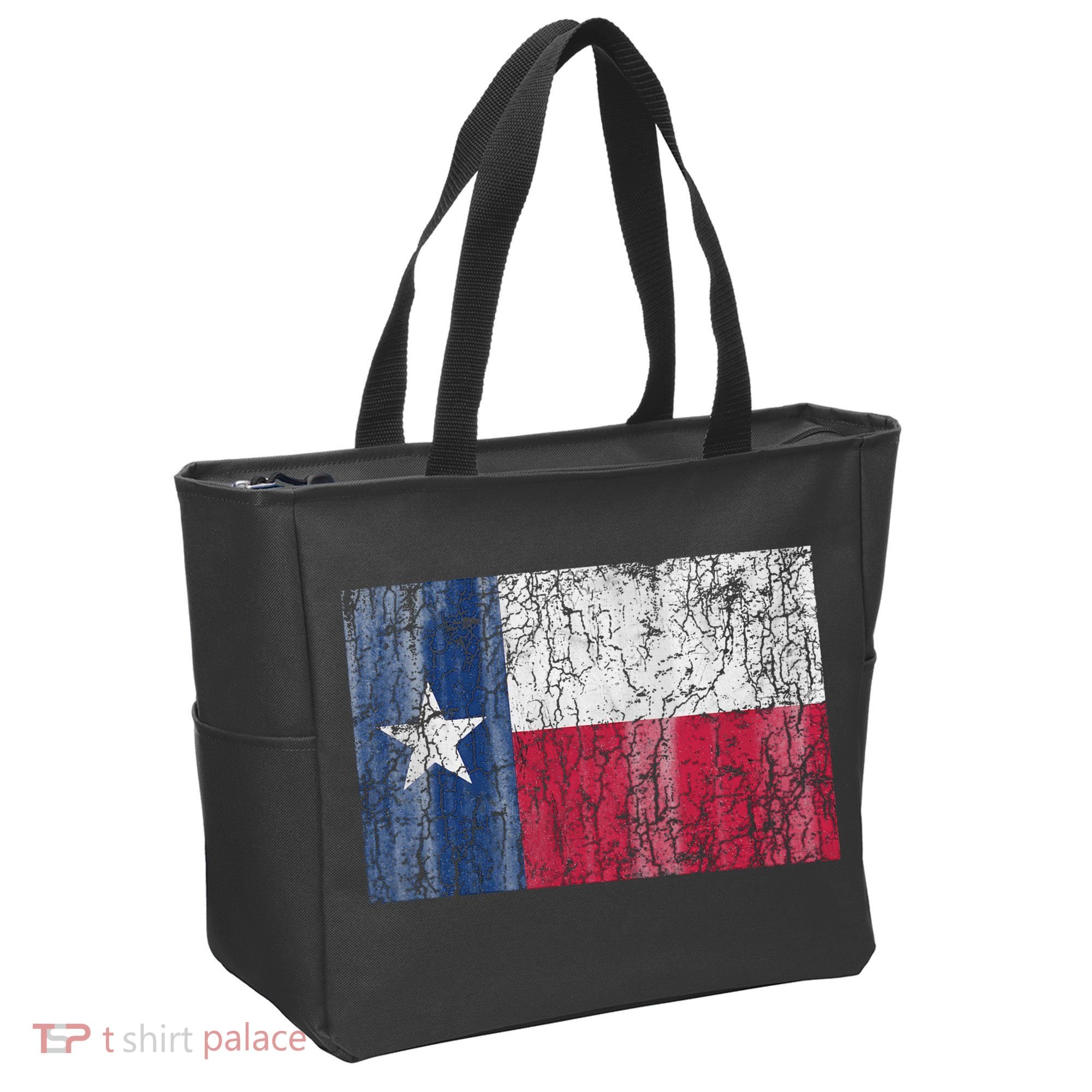 Patriotic Retro Flag Of Texas Tote Bag