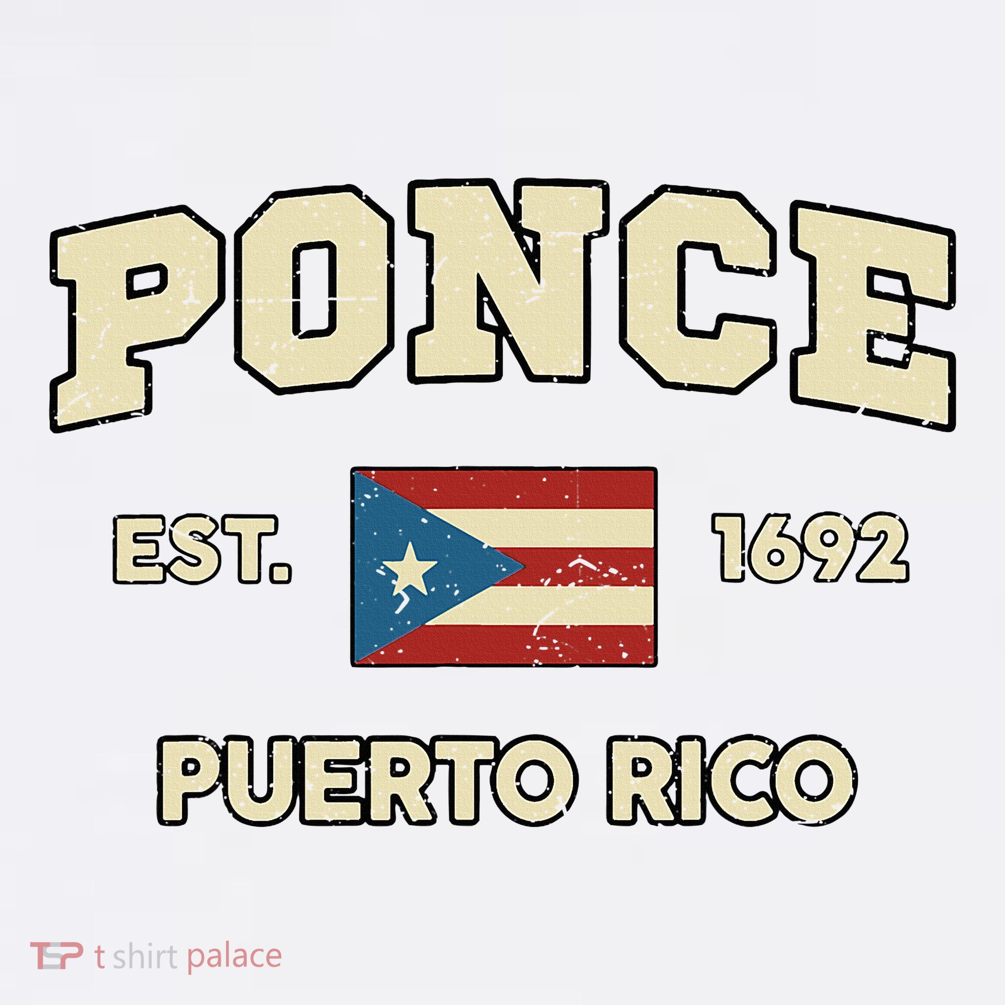Puerto Rico Flag Hispanic Heritage Month Ponce Boricua Rican T-Shirt